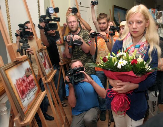 American pianist Valentina Lisitsa in Donetsk