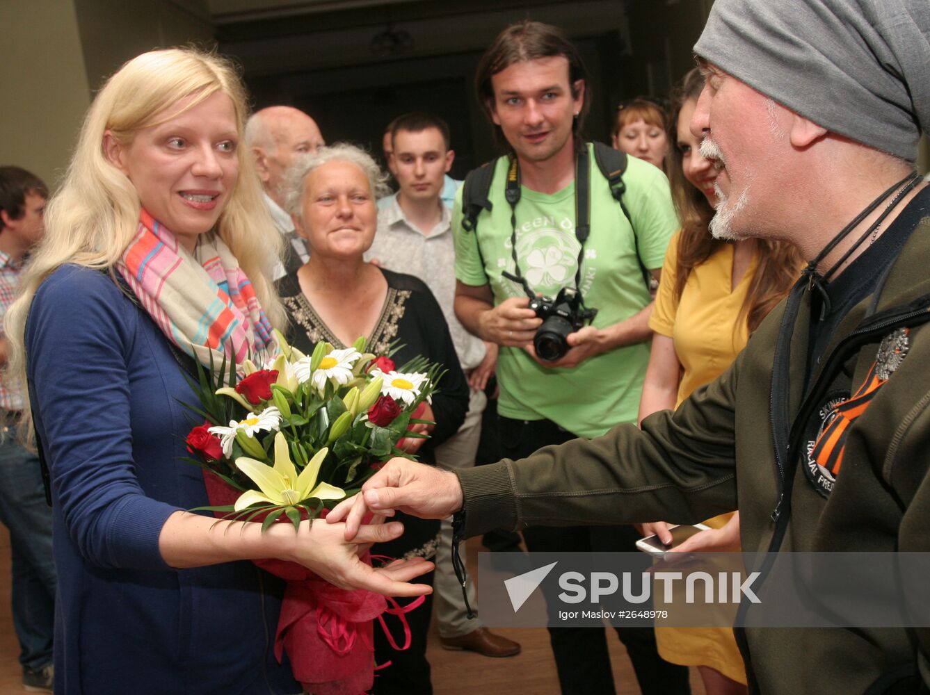 American pianist Valentina Lisitsa in Donetsk