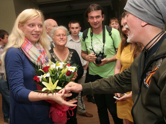 American pianist Valentina Lisitsa in Donetsk