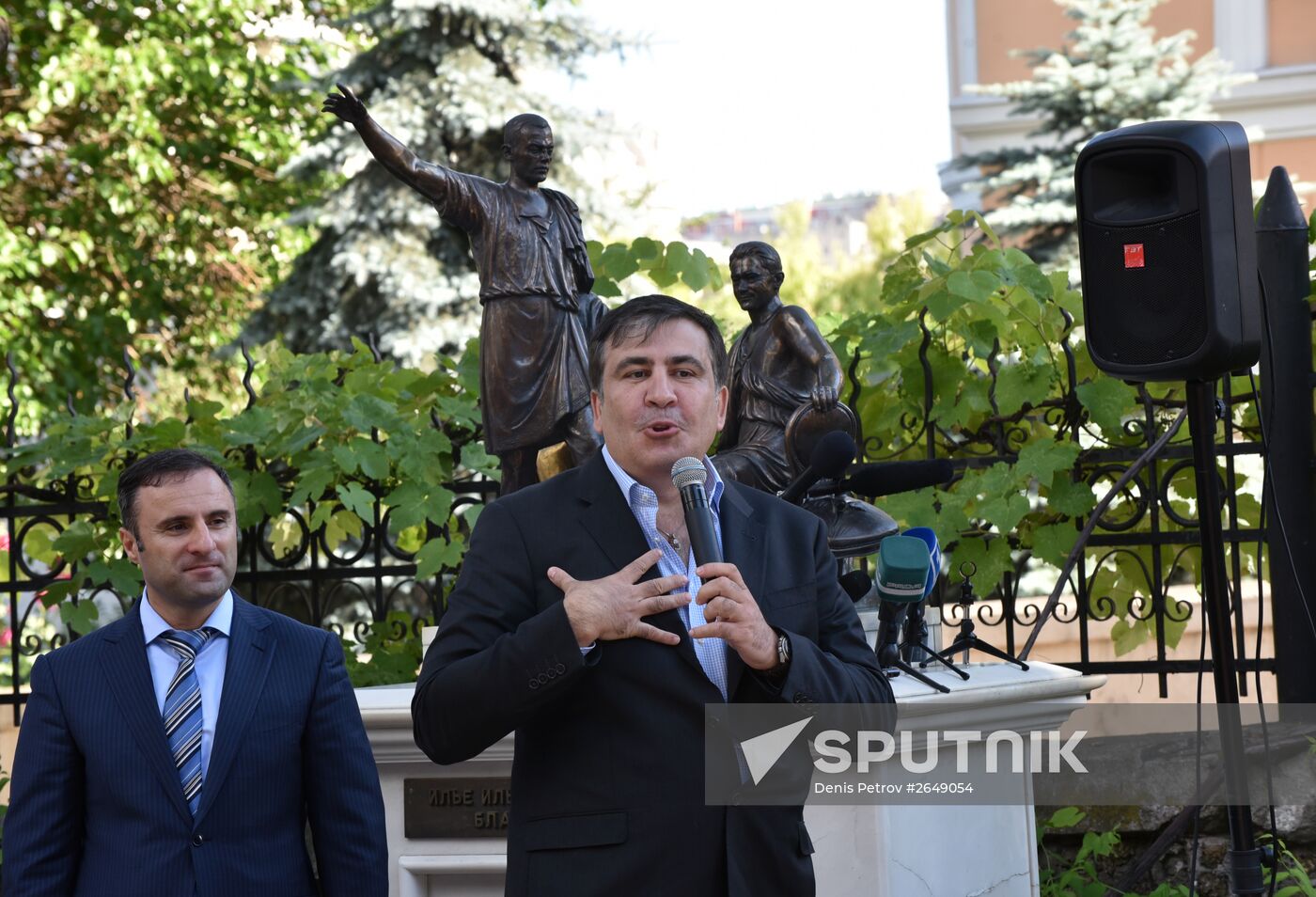 Odessa Region Governor Mikheil Saakashvili meets with residents of Odessa