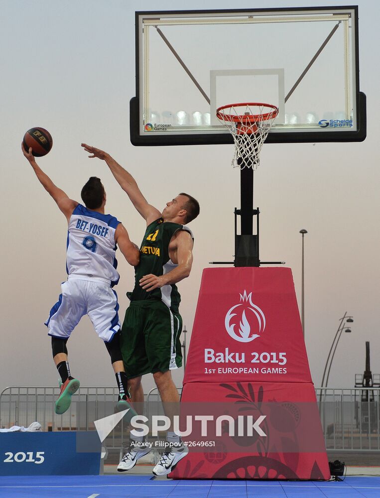 First European Games. 3X3 Basketball Competition. Day One