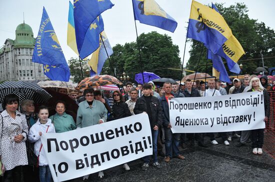 Protests against increased utilities tariffs in Lvov