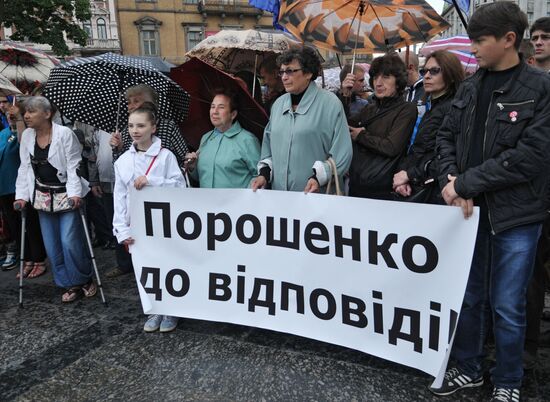 Protests against increased fees in Lvov