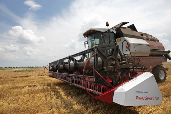 Harvesting crops in Crimea