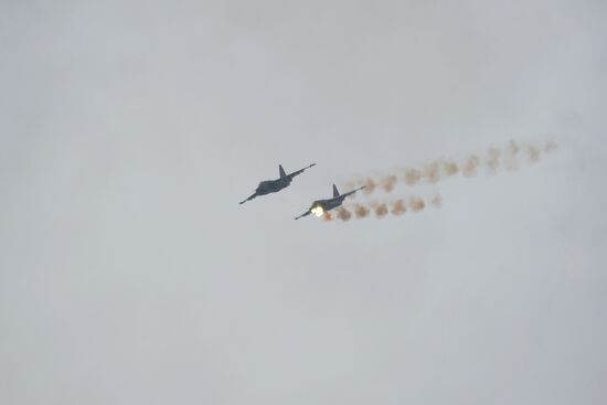 Russian, Belarusian air forces and air-defense forces conduct joint exercise at Telemba center