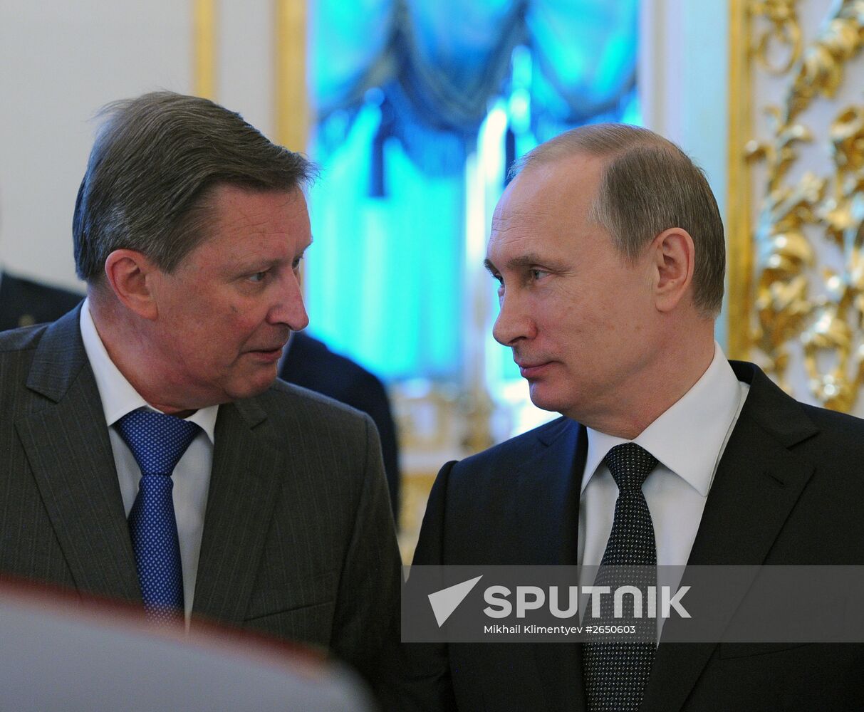 Russian President Vladimir Putin hosts reception in honor of military academy graduates