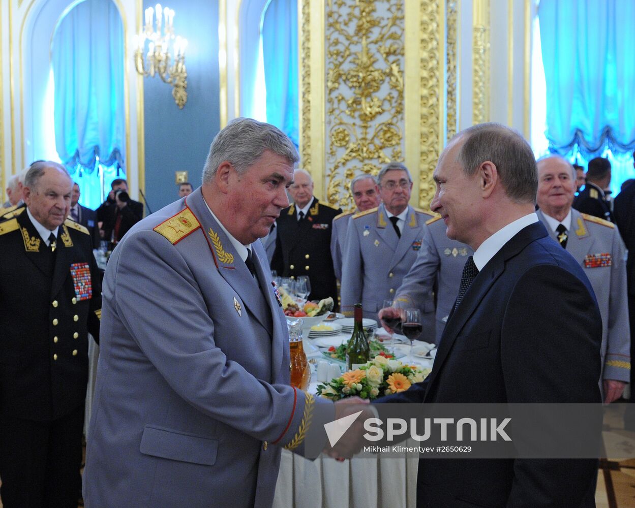 Russian President Vladimir Putin hosts reception in honor of military academy graduates