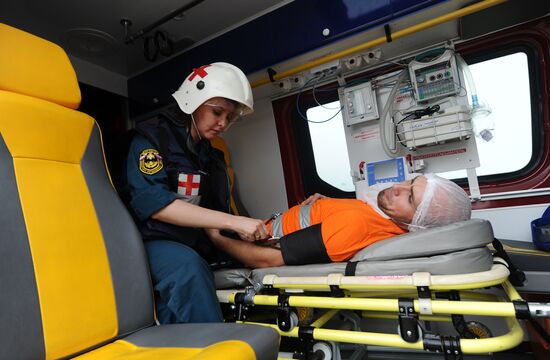 Russian Emergency Ministry's drills on Coca-Cola plant