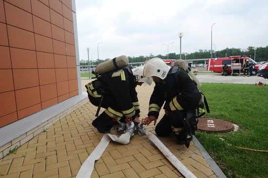 Russian Emergency Ministry's drills on Coca-Cola plant