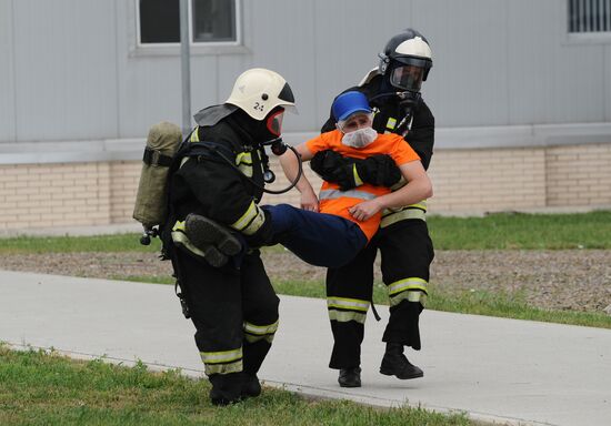 Russian Emergency Ministry's drills on Coca-Cola plant