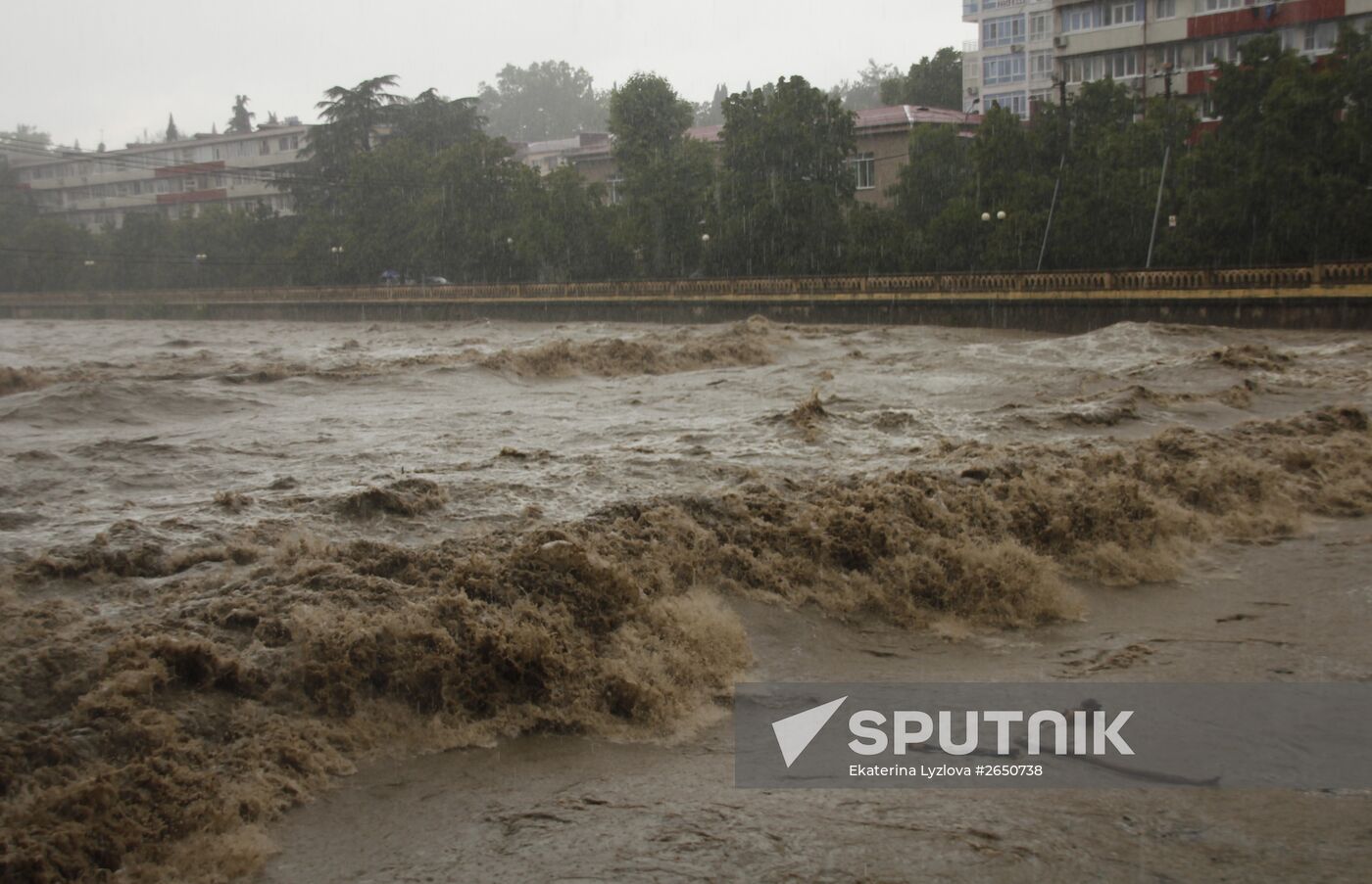 Downpour causes flash flood in Sochi