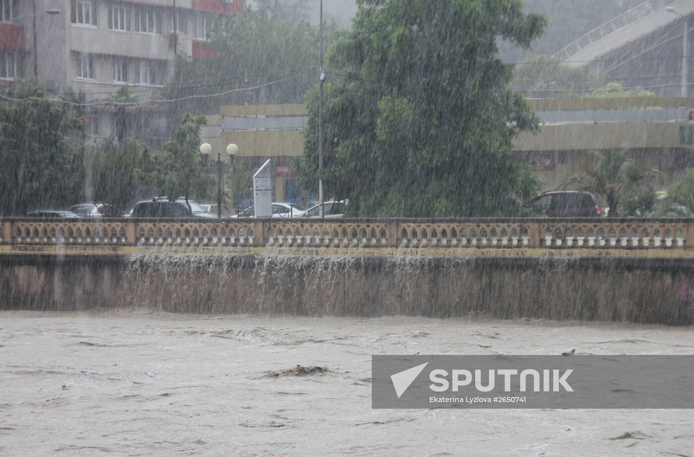 Downpour causes flash flood in Sochi