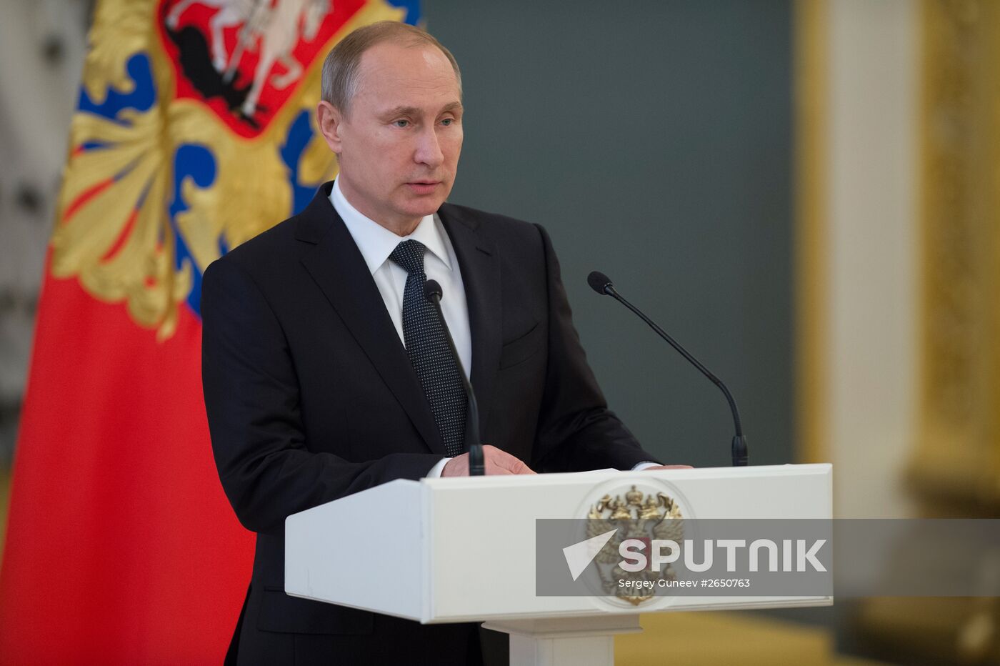 Russian President Putin hosts reception in honor of military academy graduates