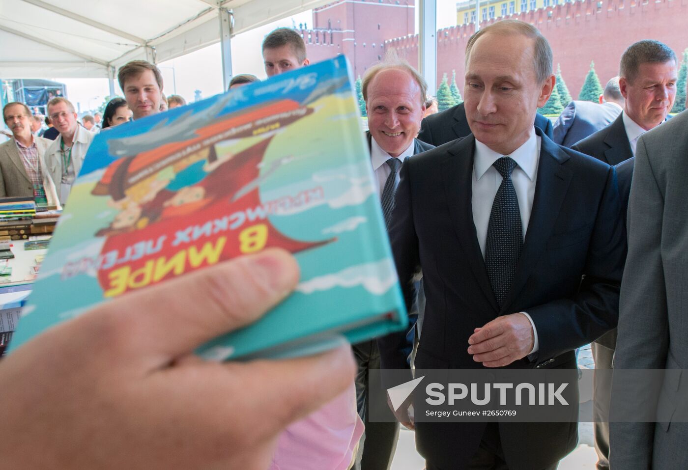 President Vladimir Putin attends Books of Russia Festival on Moscow's Red Square