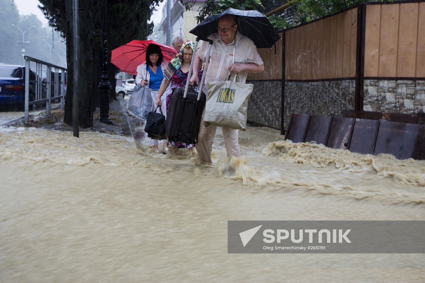 Downpour causes flash flood in Sochi