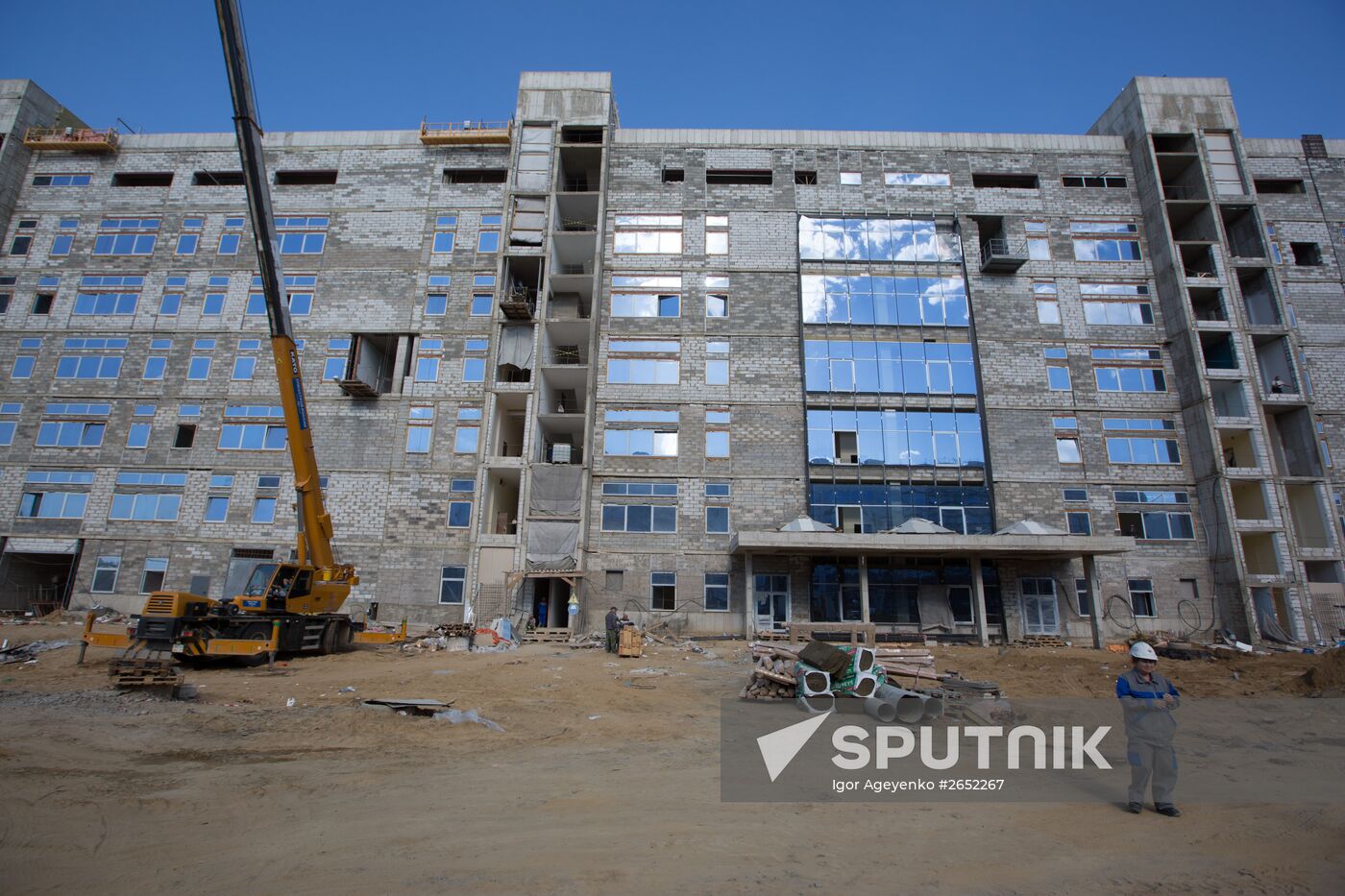 Vostochny Cosmodrome under construction