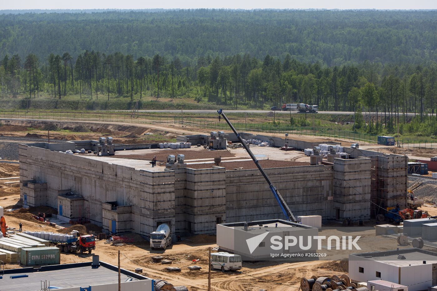 Vostochny Cosmodrome under construction