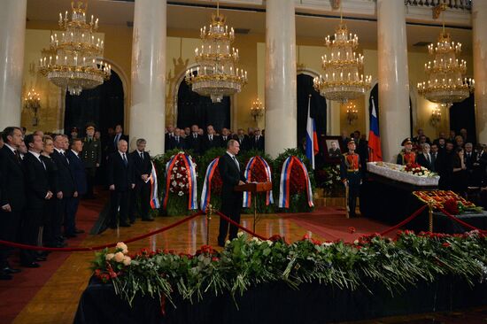Farewell ceremony for Yevgeny Primakov