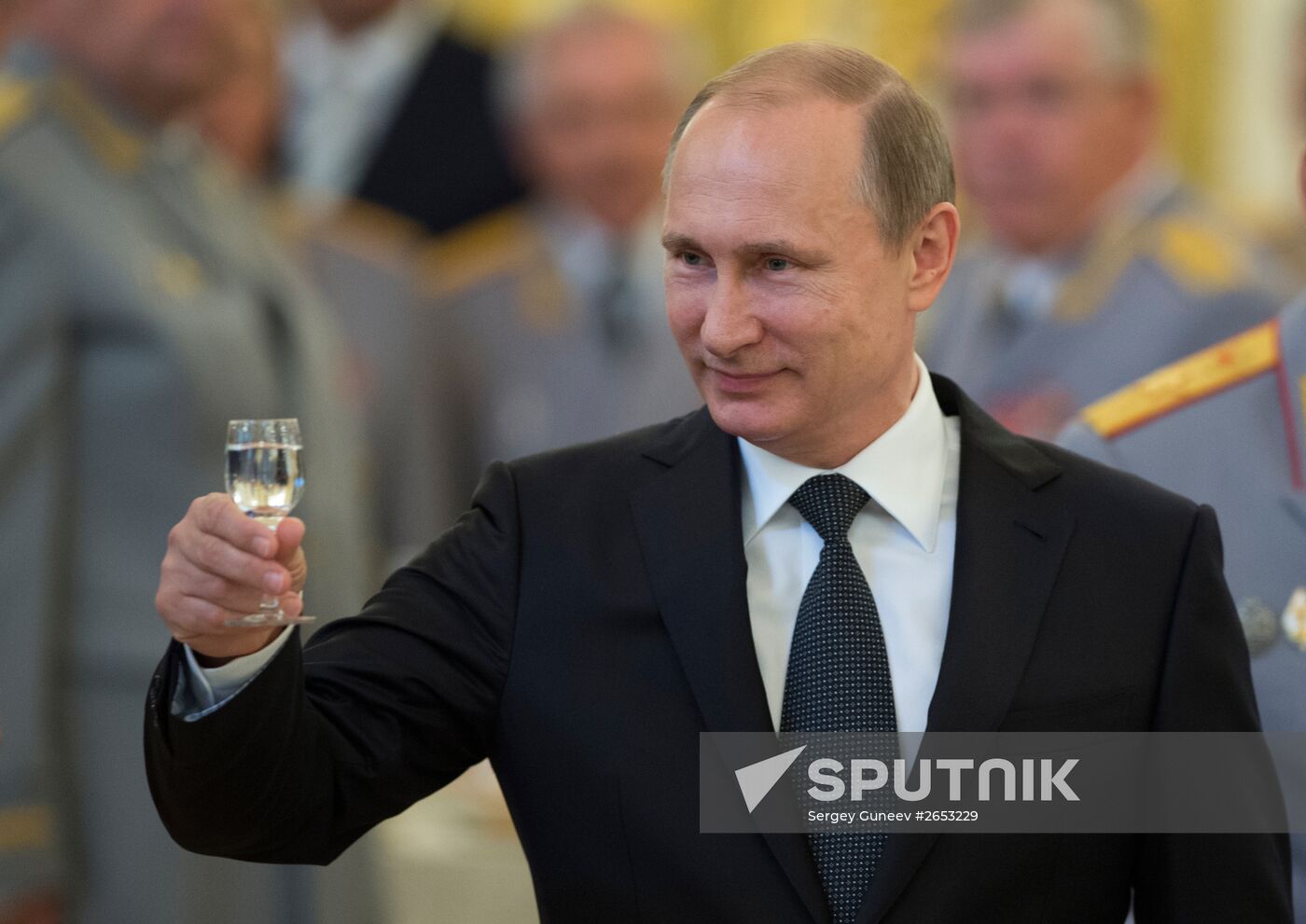 Russian President Vladimir Putin holds reception for graduates of higher military schools