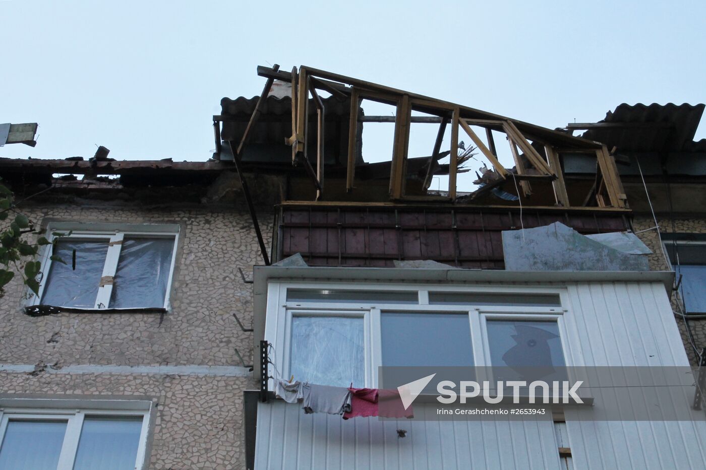 Aftermath of Horlivka shelling