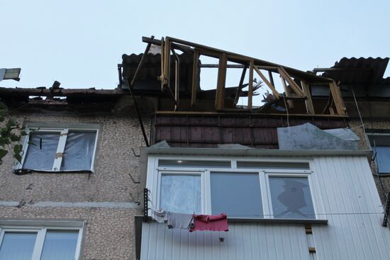 Aftermath of Horlivka shelling