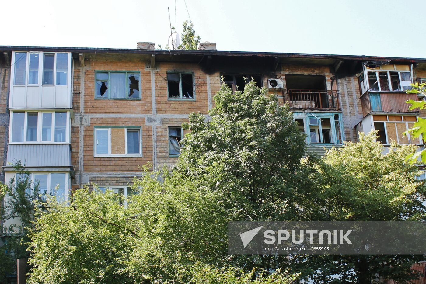 Aftermath of Horlivka shelling