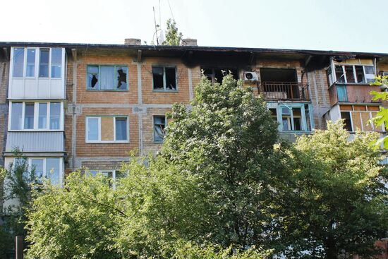 Aftermath of Horlivka shelling