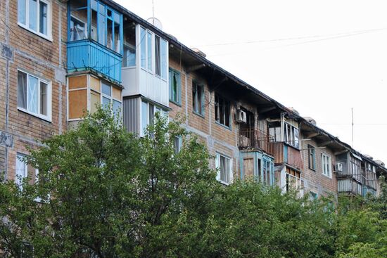 Aftermath of Horlivka shelling