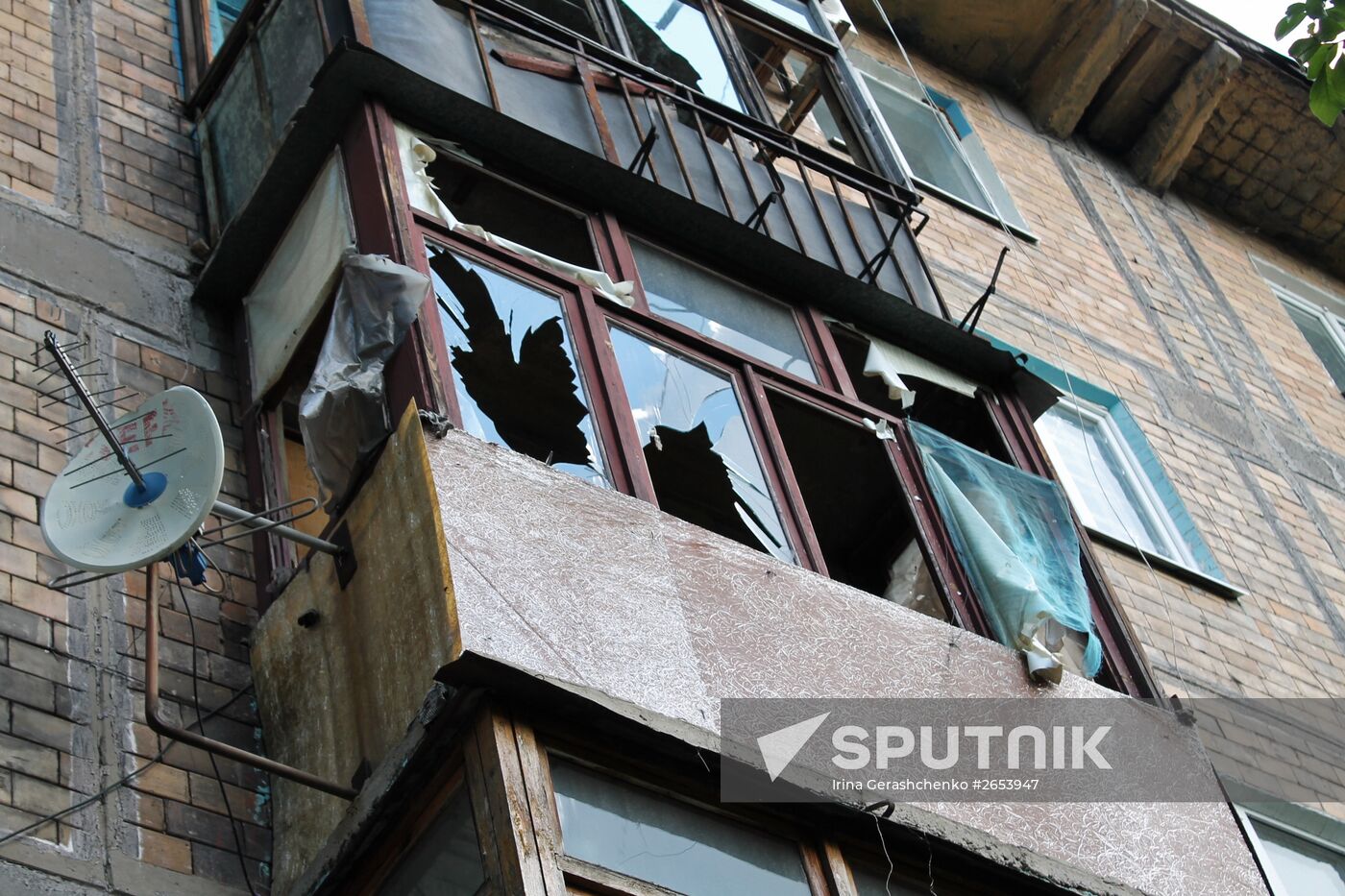 Aftermath of Horlivka shelling