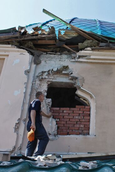 Aftermath of Horlivka shelling