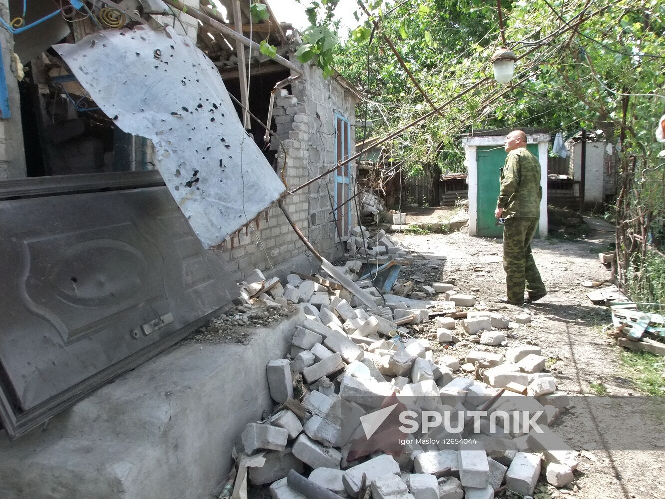 Aftermath of Sakhanka shelling
