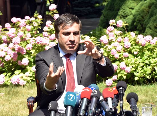 Mikheil Saakashvili and Jeffrey Payette give news conference
