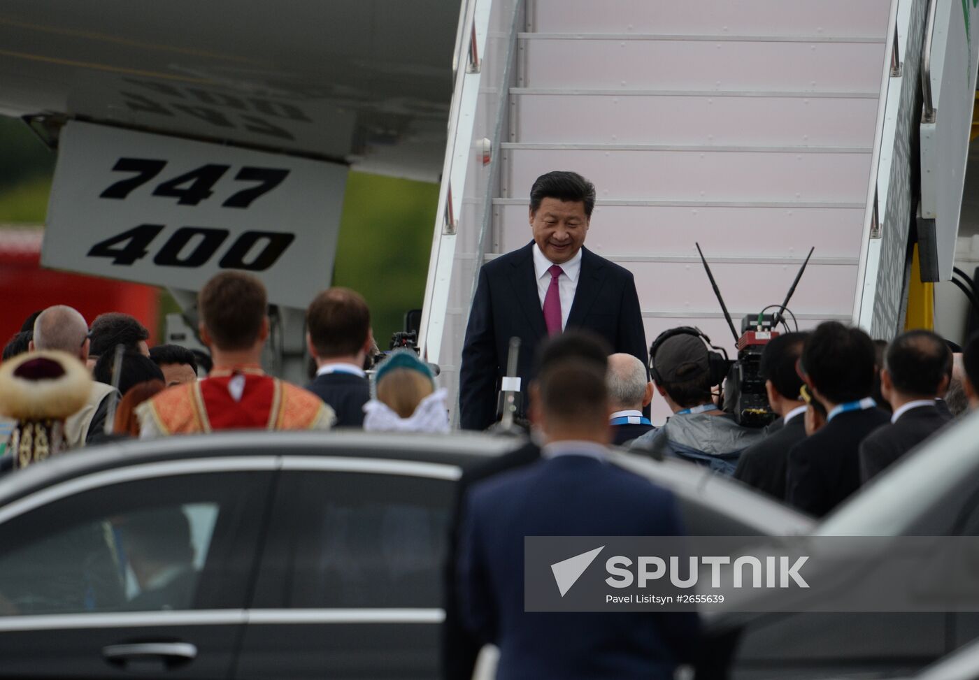 President of the People’s Republic of China Xi Jinping arrives in Ufa