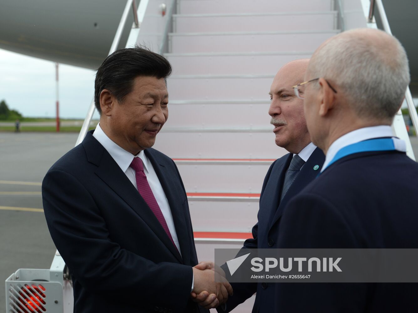 President of the People’s Republic of China Xi Jinping arrives in Ufa