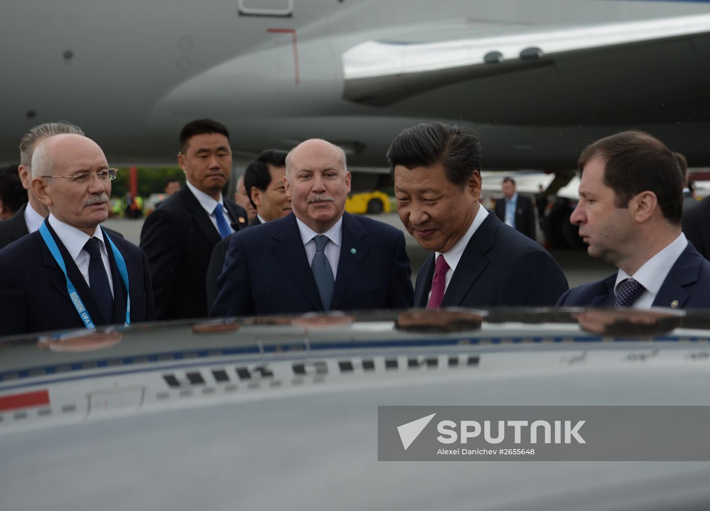 President of the People’s Republic of China Xi Jinping arrives in Ufa