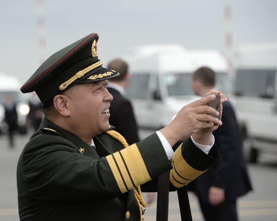 President of the People’s Republic of China Xi Jinping arrives in Ufa