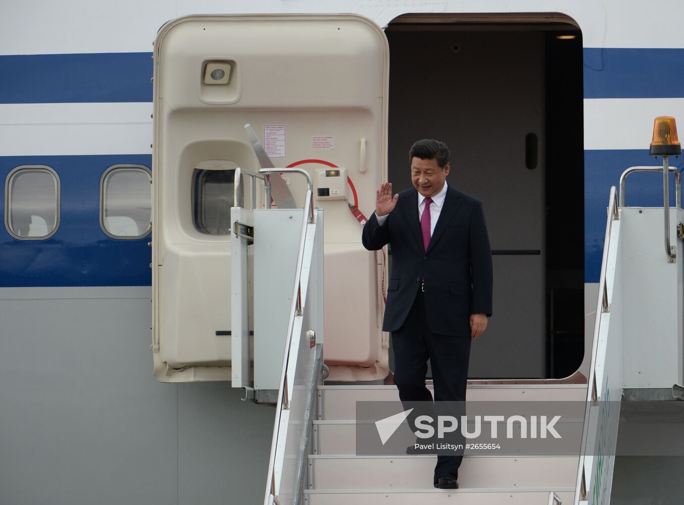 President of the People’s Republic of China Xi Jinping arrives in Ufa