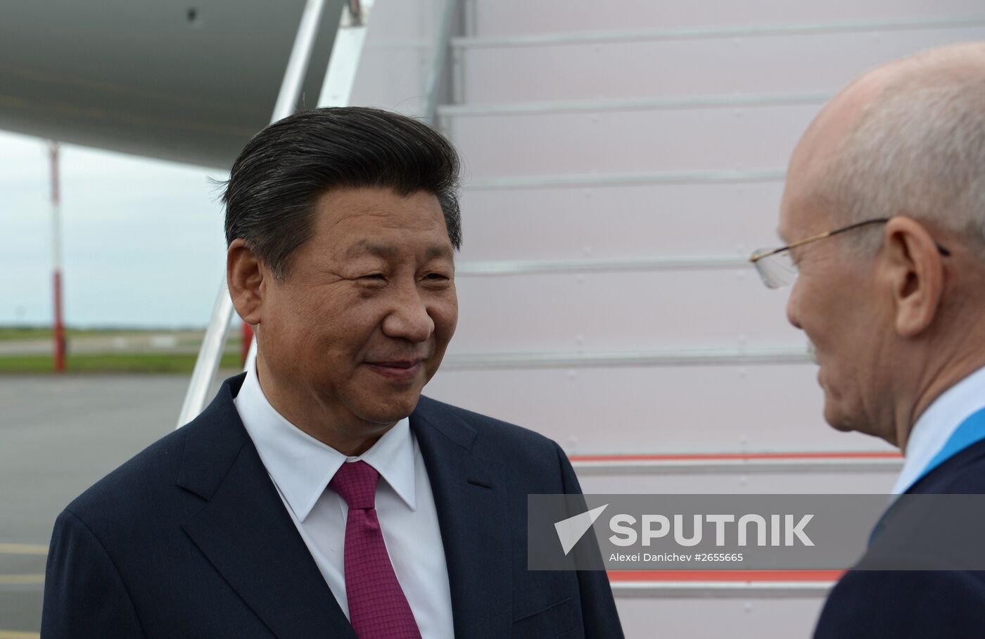 President of the People’s Republic of China Xi Jinping arrives in Ufa