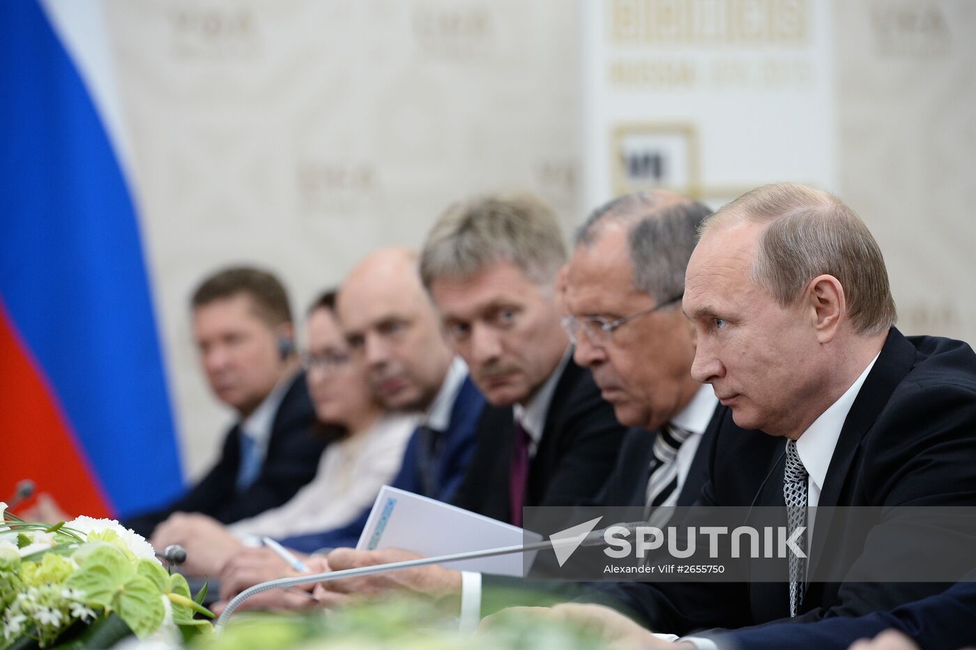 President of Russia Vladimir Putin meets with President of China Xi Jinping