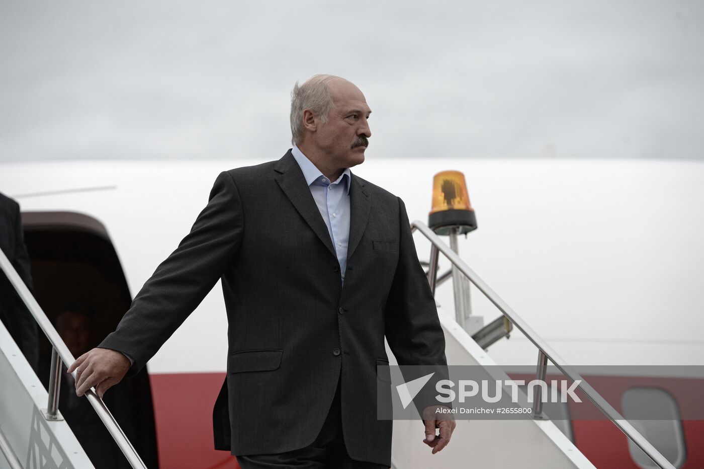 President of the Republic of Belarus Alexander Lukashenko arrives in Ufa