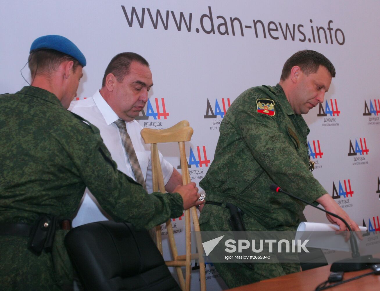 Joint briefing of DPR Head Alexander Zakharchenko and LPR Head Igor Plotnitsky