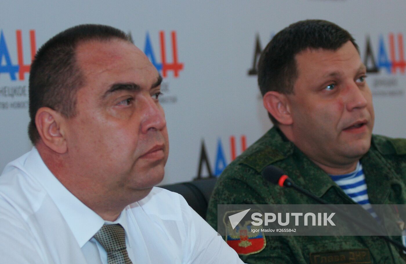 Joint briefing of DPR Head Alexander Zakharchenko and LPR Head Igor Plotnitsky