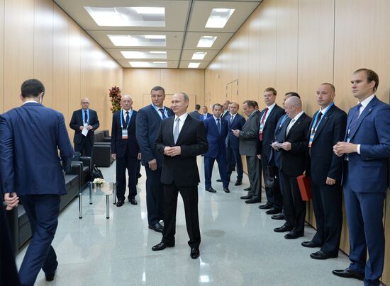 President of the Russian Federation Vladimir Putin meets with President of the People’s Republic of China Xi Jinping