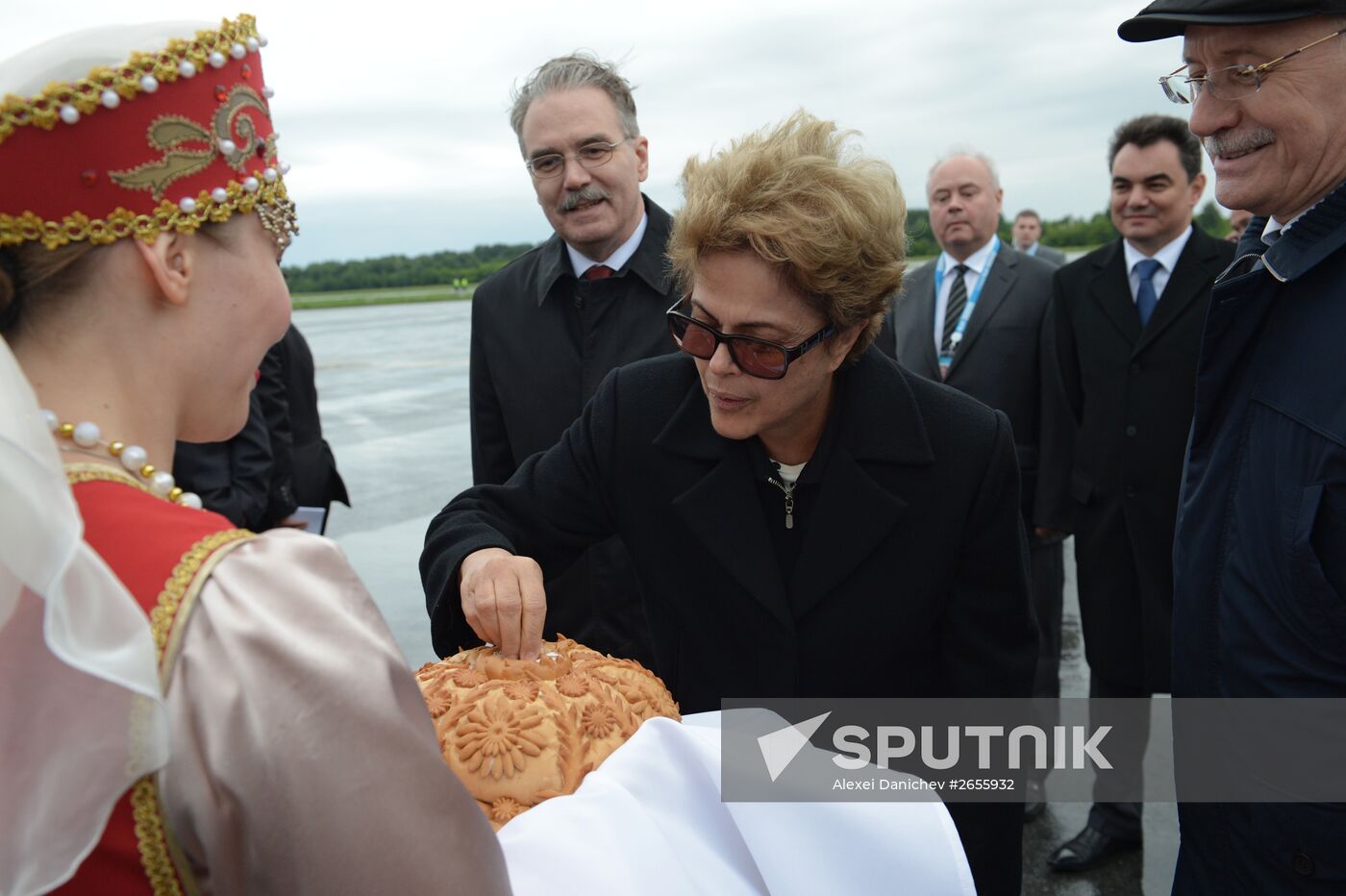 President of Brazil Dilma Rousseff arrives in Ufa