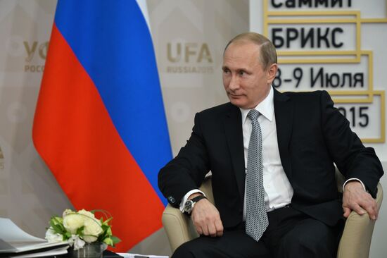 President of the Russian Federation Vladimir Putin meets with President of the Republic of South Africa Jacob Zuma
