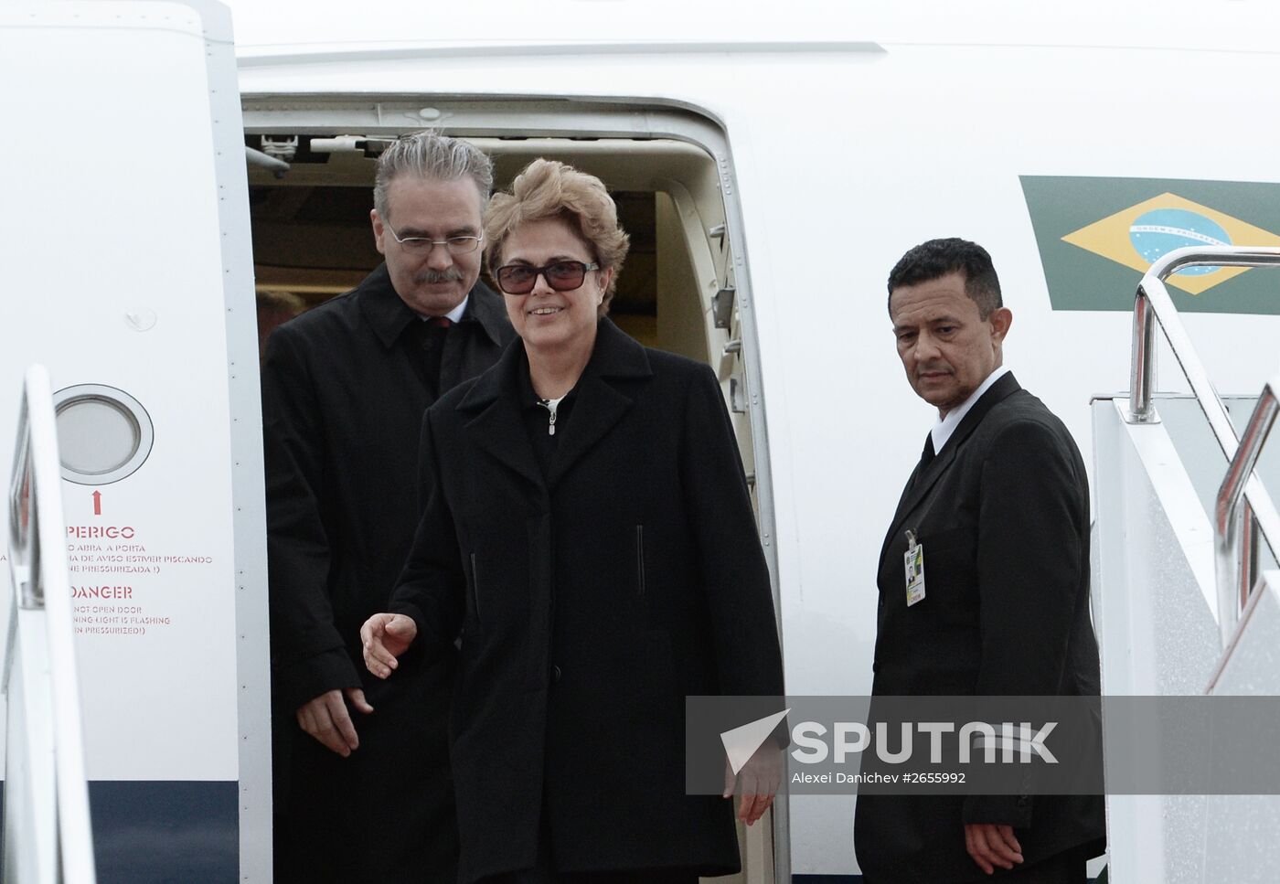 President of Brazil Dilma Rousseff arrives in Ufa
