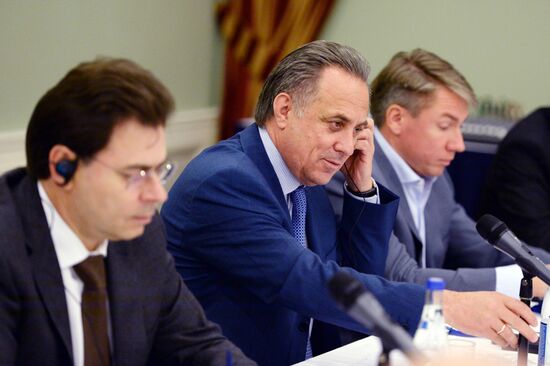 Press briefing by Vitaly Mutko and Alexei Sorokin in Moscow