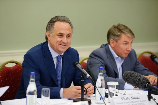 Press briefing by Vitaly Mutko and Alexei Sorokin in Moscow
