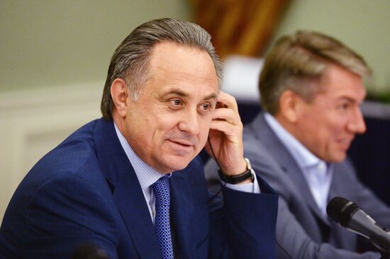 Press briefing by Vitaly Mutko and Alexei Sorokin in Moscow