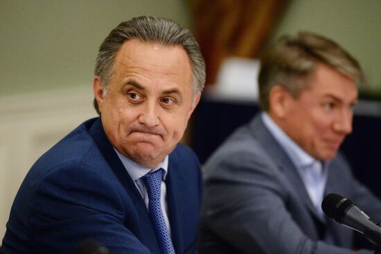 Press briefing by Vitaly Mutko and Alexei Sorokin in Moscow